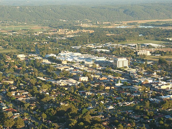 Penrith's central business district and commercial area