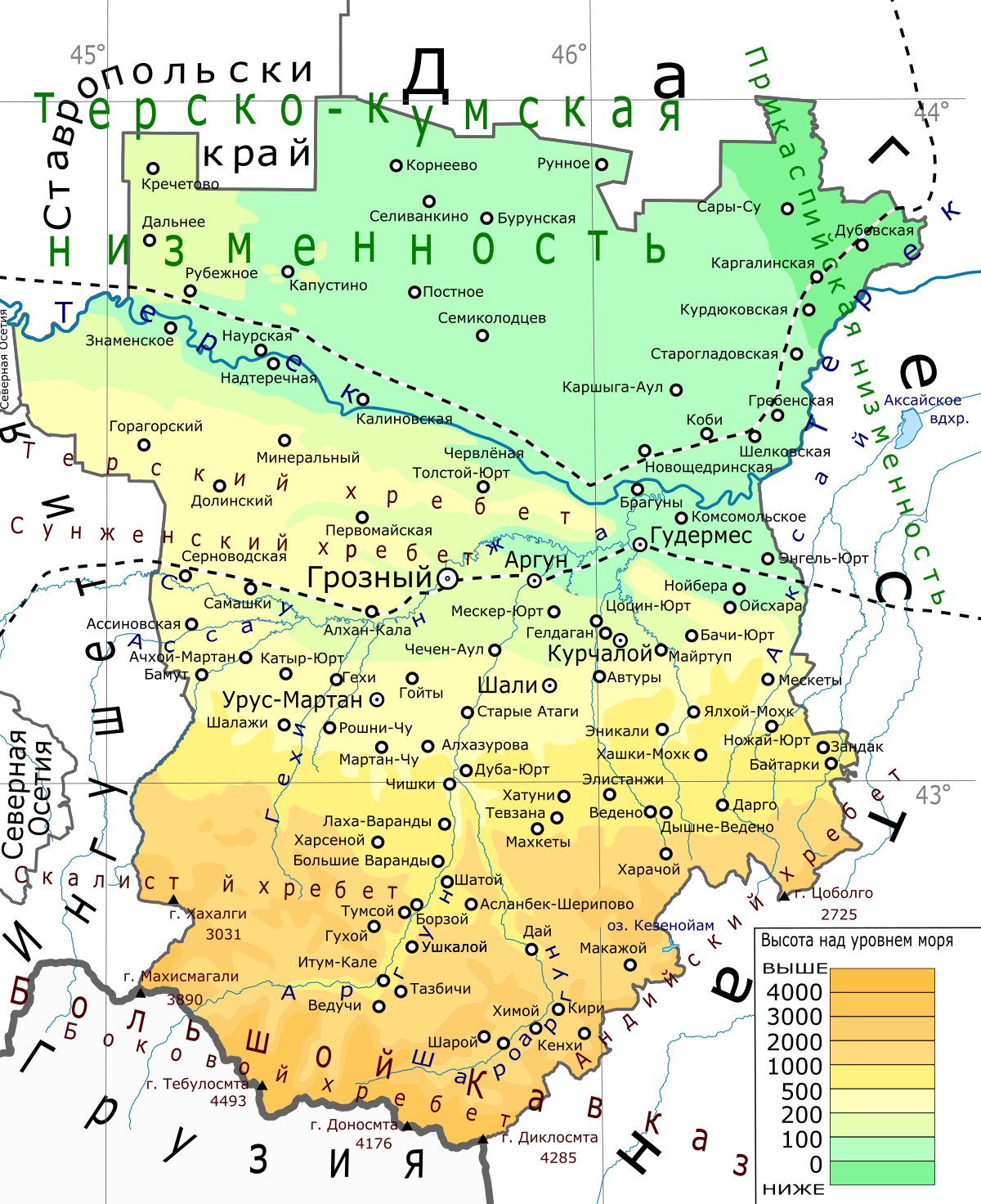 Ичкерия что за страна это где. Географическая карта Чеченской Республики. Подробная карта Чеченской Республики. Карта Республики Чеченская Республика. Подробная карта Республики Чечня.