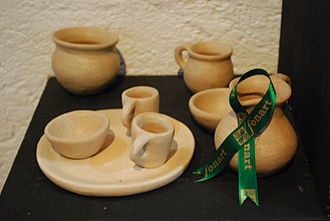 Pottery from a competition on display at the Museo de las Culturas Populares de Chiapas in San Cristobal de las Casas PlaydishesMusCulPopChiapas.JPG