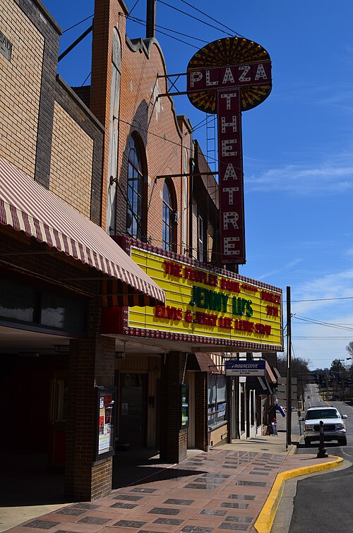 Historic Plaza Theatre in downtown Glasgow