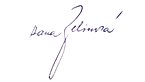 Hana Zelinová, podpis