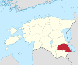 Põlva megye elhelyezkedése Észtországban
