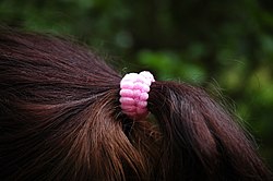 Ponytail in pink