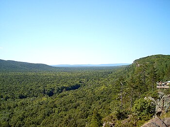 The Porcupine Mountains on the Upper Peninsula...