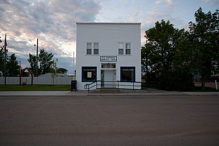 Post office in Hague, North Dakota 6-11-2009.jpg