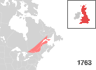 A província de Quebec de 1763 a 1783.