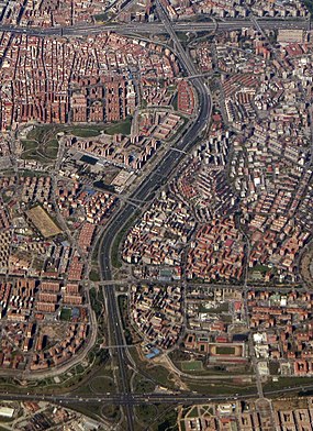 Puente de Vallecas - Aerial photograph (color, contrast, tone) (cropped) A3.jpg