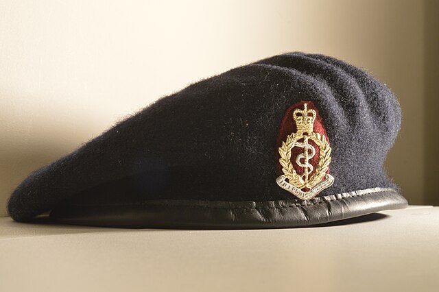 Beret and cap badge used by the RAMC in present day