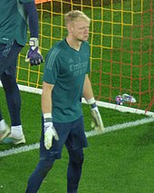 Ramsdale warming up for Arsenal in 2023 RC Lens - Arsenal FC (03-10-2023) 7.jpg