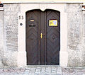 Einzeldenkmal: Gebäudeteil Türstock mit Tür (Mittlere Bergstraße 53 in Radebeul)