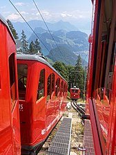 Railcars at midpoint of Pilatus Railway.jpg