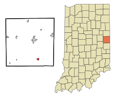 Location in state of Indiana