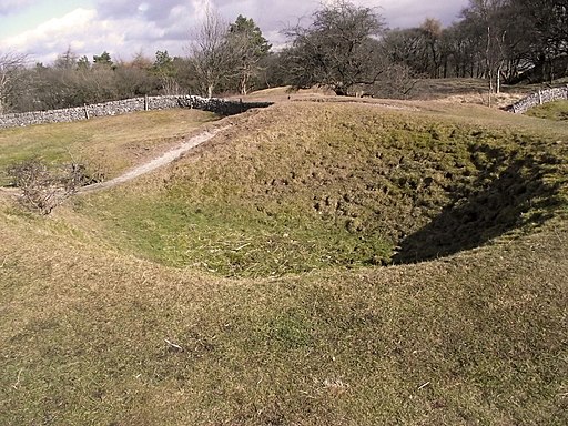 Remains of a lime kiln at Grin Low