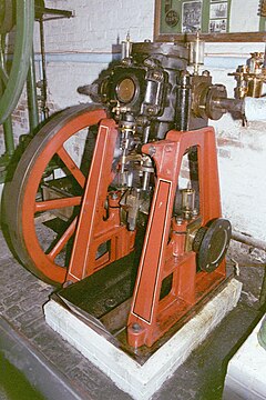 A typical small stationary oscillating cylinder engine