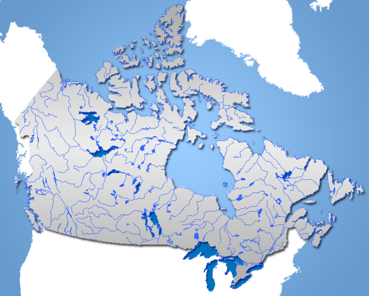 Какие крупные реки в канаде. Реки Канады на карте. Реки и озера Канады на карте. Дорожная сеть Канады. Озера Канады на карте.