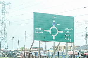 Ami Itọnisọna opopona ni Lekki