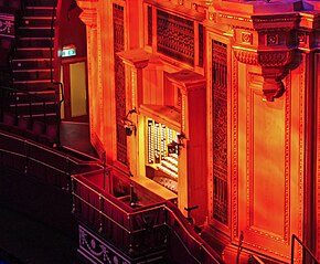 The organ at the Royal Albert Hall in London, where Lapwood is an associate artist. Royal Albert Hall Organ 4 June 2023.jpg