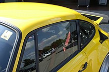 Austrian toll sticker on windshield Ruf CTR Yellowbird 2.jpg