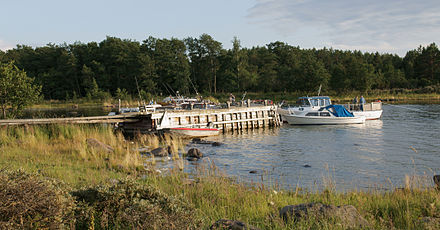 Pier at the lighthouse island Säppi