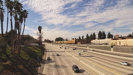 SR 134 Ventura Freeway at Pass Avenue in Burbank
