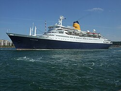 As Saga Rose at the exit from Warnemünde on May 30, 2009