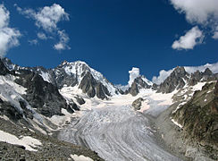 Saleina glacier and Aiguille d'Argentière