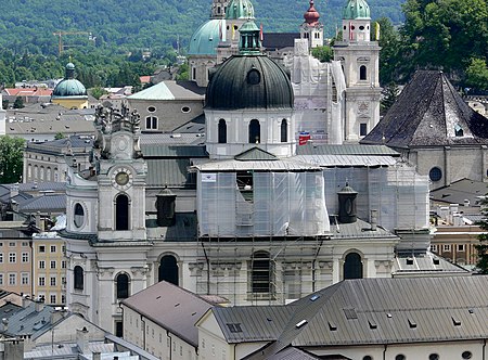 Salzburg Kollegienkirche vom Mönchsberg