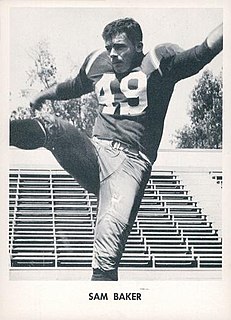 Sam Baker (halfback) American football player (1930–2007)