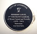 Samuel plaque, 11 Belvidere Road