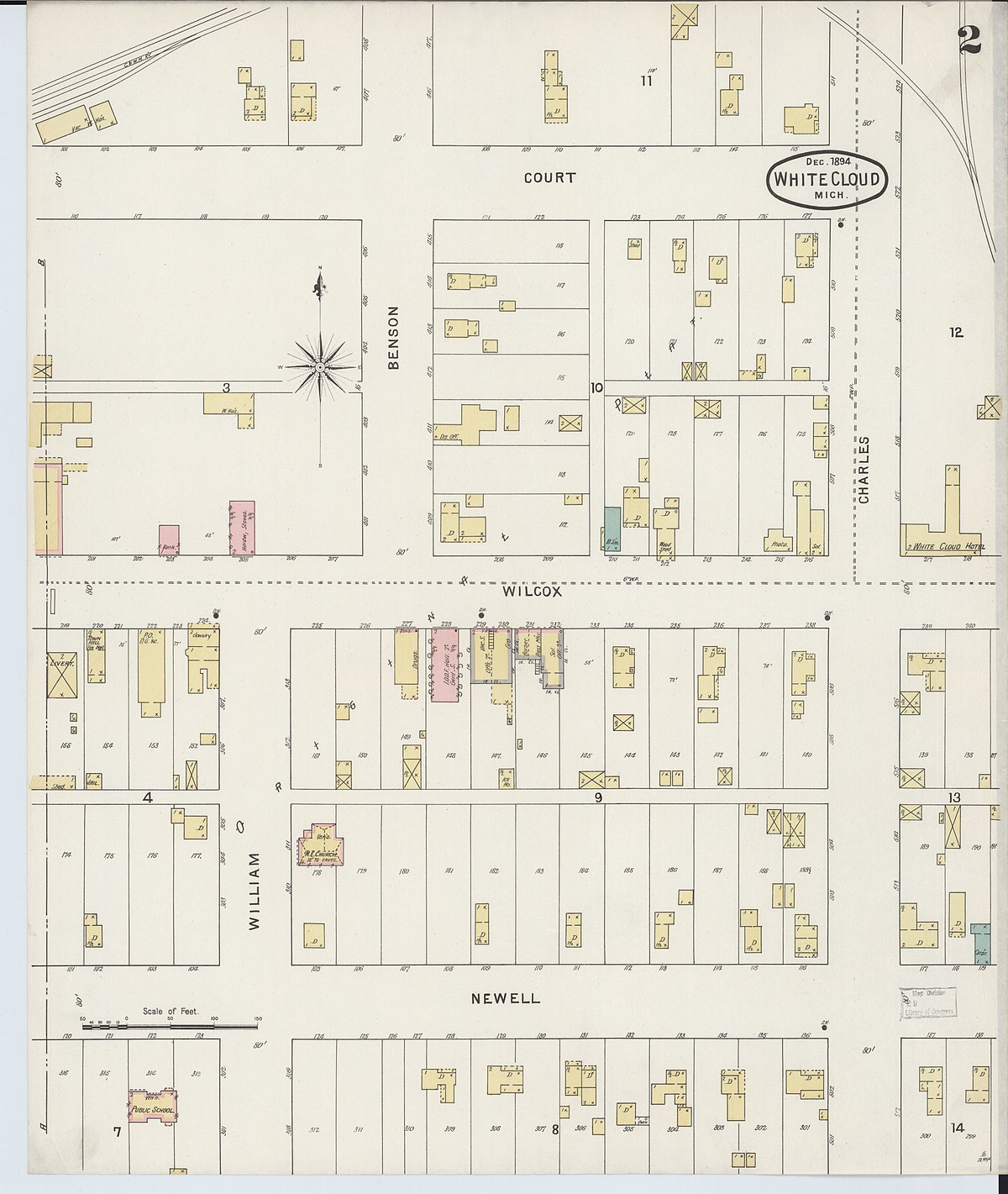 File Sanborn Fire Insurance Map From White Cloud Newaygo County