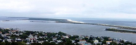 Sandy Hook as seen from the top of Navesink Twin Lights, Highlands, New Jersey