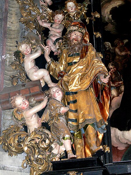 File:Sankt Wolfgang Kirche - Rosenkranzaltar 2 Abraham mit Isaak.jpg