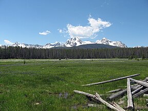 Sawtooths from Stanley Lake Creek