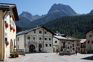 Piz Ajüz Mountain in Switzerland