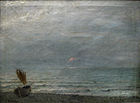 Seascape with Boat, undated, oil on canvas, private collection