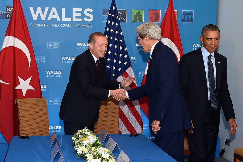 File:Secretary Kerry Shakes Hands With Turkish President Erdogan Before Meeting With President Obama (15124679506).jpg