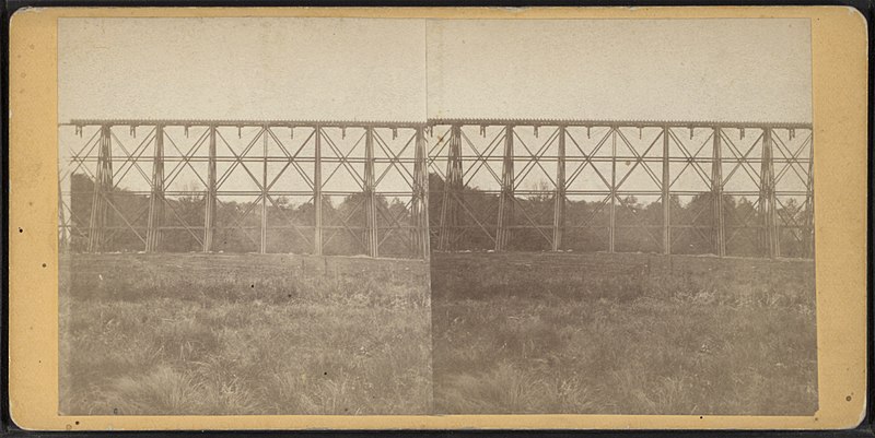 File:Section of Trestle Bridge on the New York, Boston & Montreal Railway, at East Tarry Town, N.Y, from Robert N. Dennis collection of stereoscopic views.jpg
