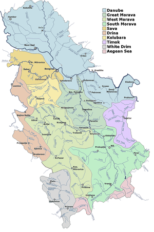 mapa recnih tokova srbije Spisak reka u Srbiji — Vikipedija, slobodna enciklopedija mapa recnih tokova srbije