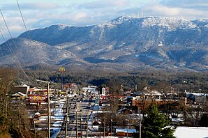 View of Seymour, below Bluff Mountain