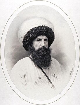 Portret foto al lui Shamil de G. Denyer, 1859