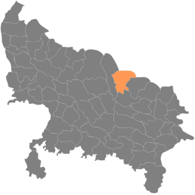 Placering af Shravasti District श्रावस्ती जिला