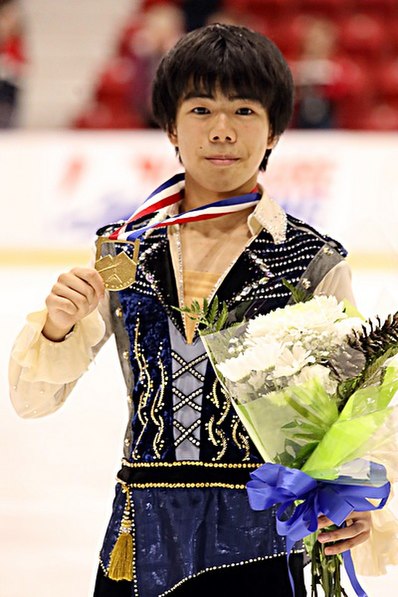 Shun Sato currently holds the second-highest junior men's total score and free skating score.