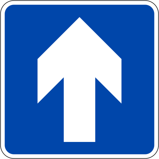 Singapore road sign - Informatory - One way street