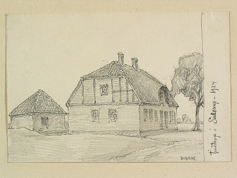 File:Skåne, Oxie hd., Sallerups sn., Tjustorp. Teckning av Ferdinand Boberg - Nordiska museet - NMA.0088385.jpg