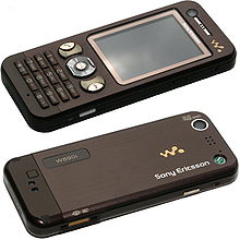 Sony Ericsson W890i (Mocha Brown), front and back.jpg
