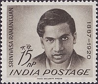 Srinivasa Ramanujan 1962 stamp of India.jpg