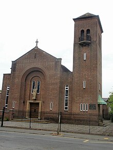 Katedral St Joseph, Gereja Katolik, Cardiff (Geograph 1972973 dengan Jaggery).jpg