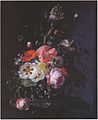 “ภาพนิ่งของดอกไม้ บนโต๊ะหินอ่อน” ค.ศ. 1716 ราเชล รุสช์ (Rachel Ruysch)