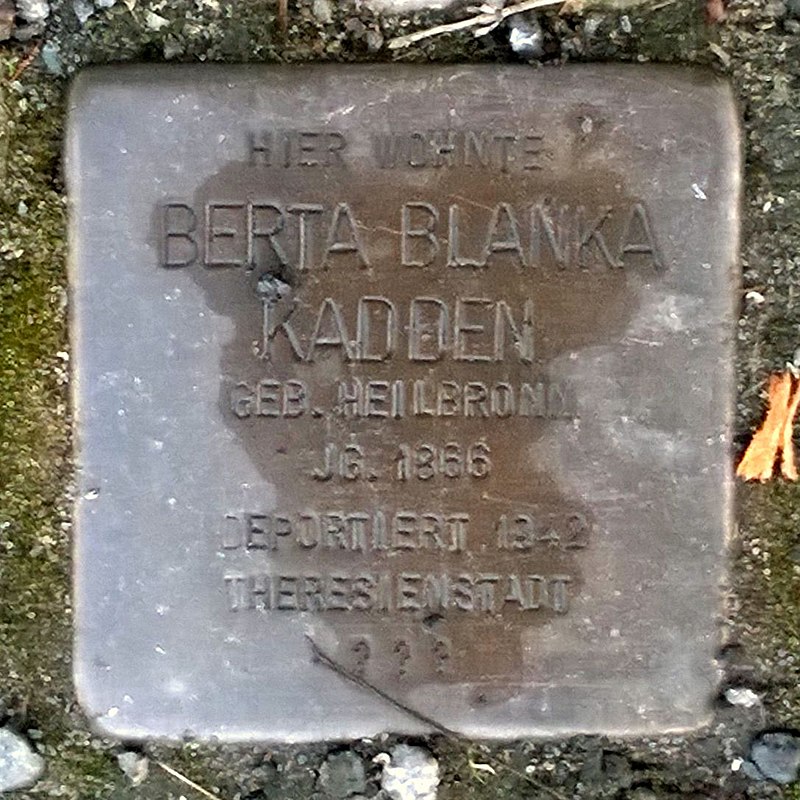 Stolperstein Steinstr. 40 Rathenow - Berta Kadden.jpg