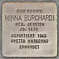 Stumbling block for Minna Burchardi (Lübben)